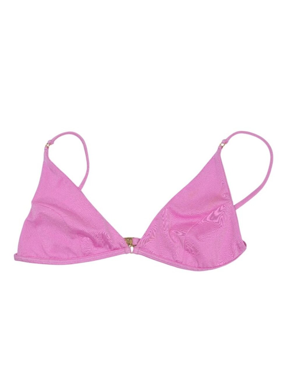 SOMMER Swim The Uma Triangle Bikini Top in Pink